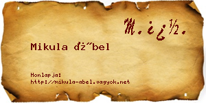 Mikula Ábel névjegykártya